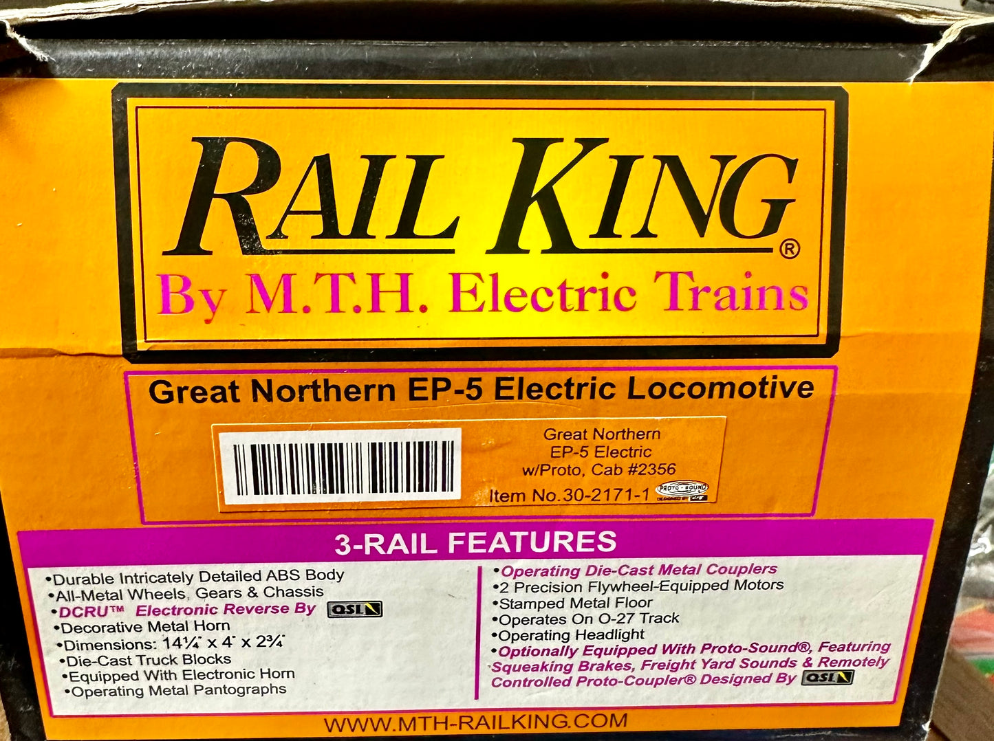Mth Railking 30-2171-1 Great Northern Ep-5 Electric Engine 2356
