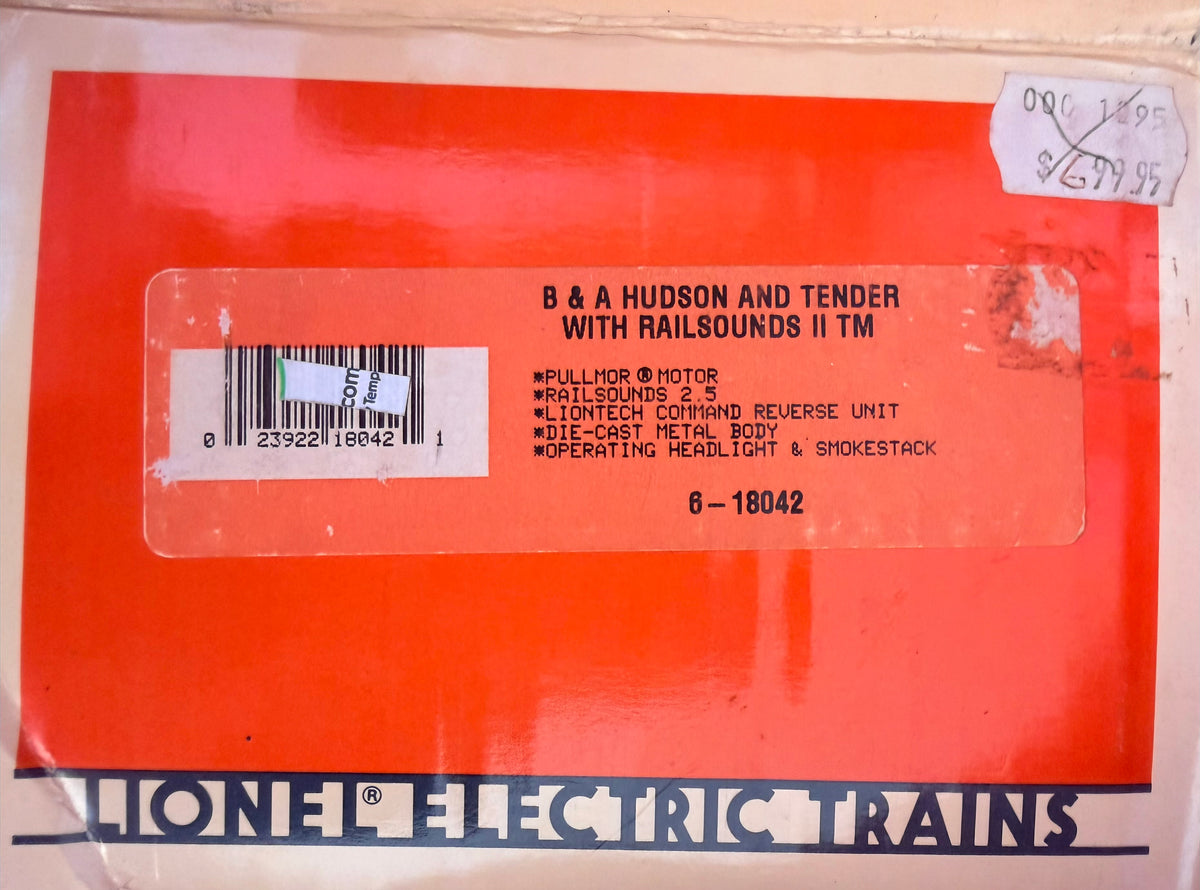 Lionel 6-18042 O Gauge 4-6-4 Hudson Steam Locomotive Boston & Albany