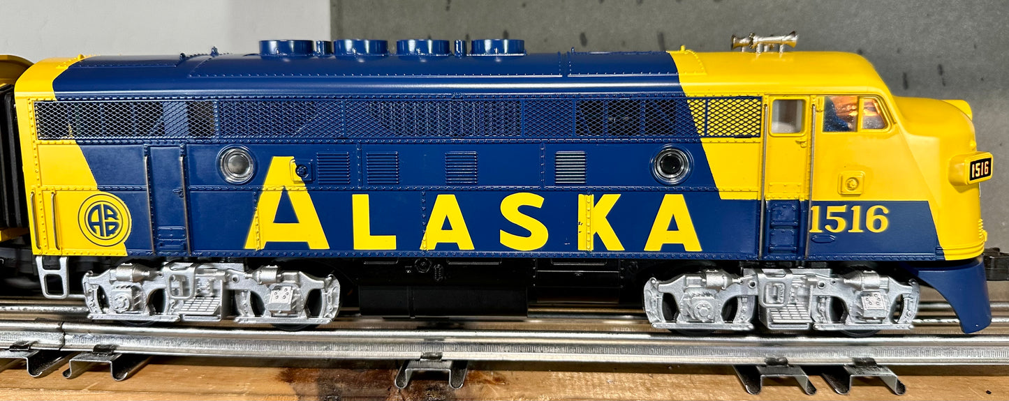 MTH O Scale Premier EMD F-3 AA Diesel Set Alaska #1516 #1518 w/Proto-Sound