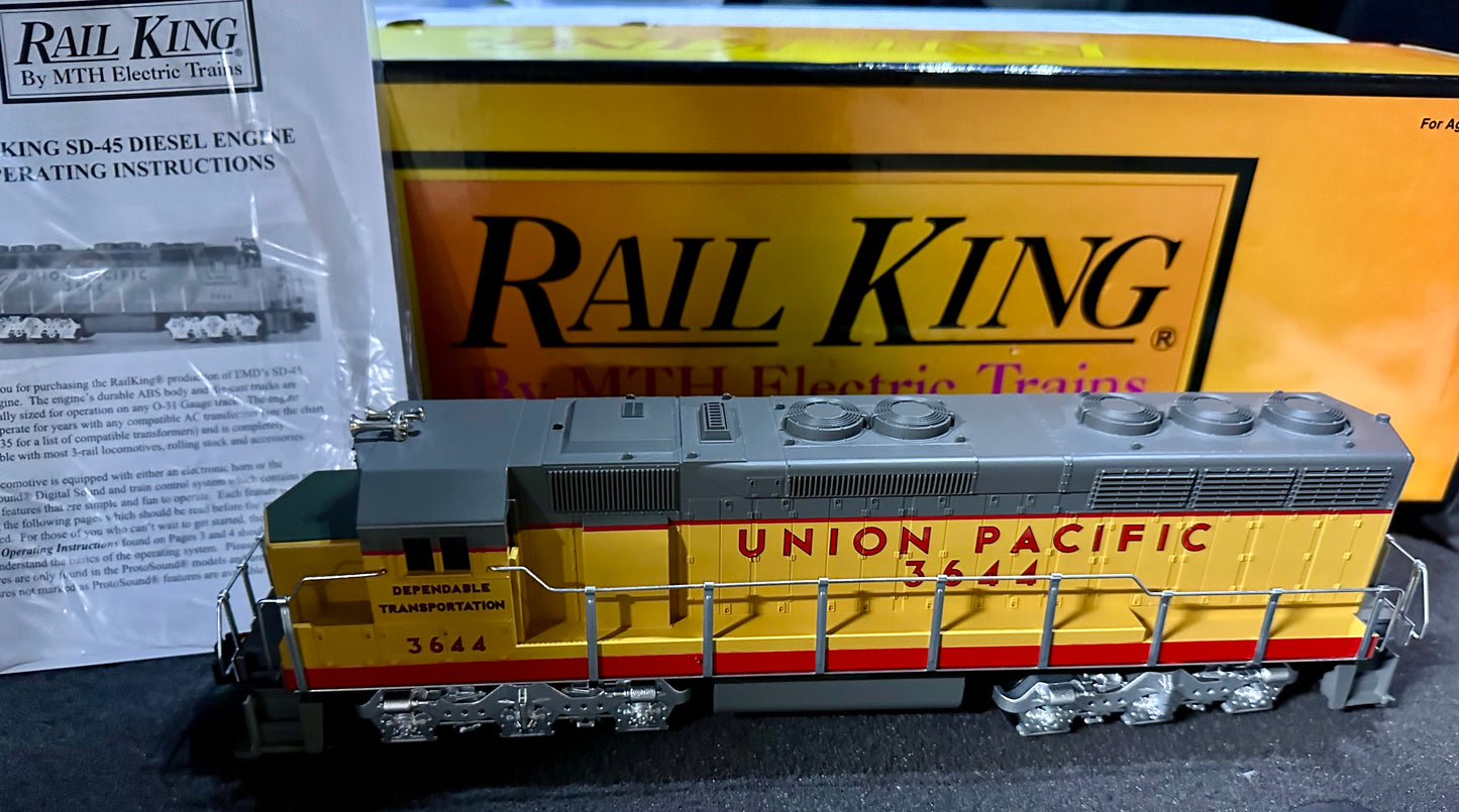 MTH RK Union Pacific  SD-45 Diesel Engine LN Boxed - With Proto