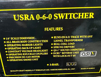 Weaver Brass #232 New York Central NYC USRA 0-6-0 Switcher Limited Edition
